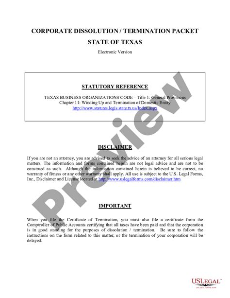 How to Dissolve a Corporation in Texas .